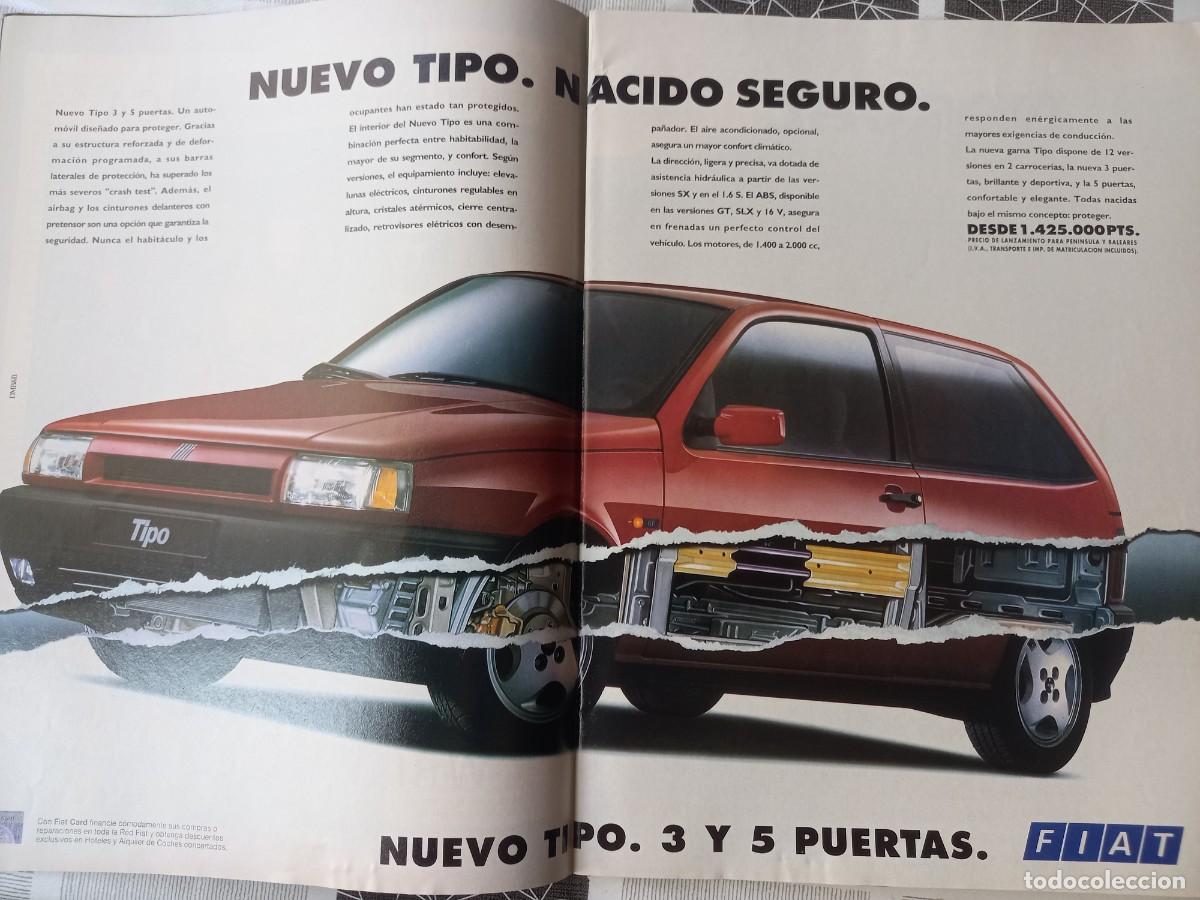 Coleccionismo de Revistas y Peri&oacute;dicos: PUBLICIDAD AUTOMOVILES. ANUNCIO DE FIAT TIPO 3 Y 5 PUERTAS. DOBLE PAGINA. EXTRA&Iacute;DO DE REVISTA 1993