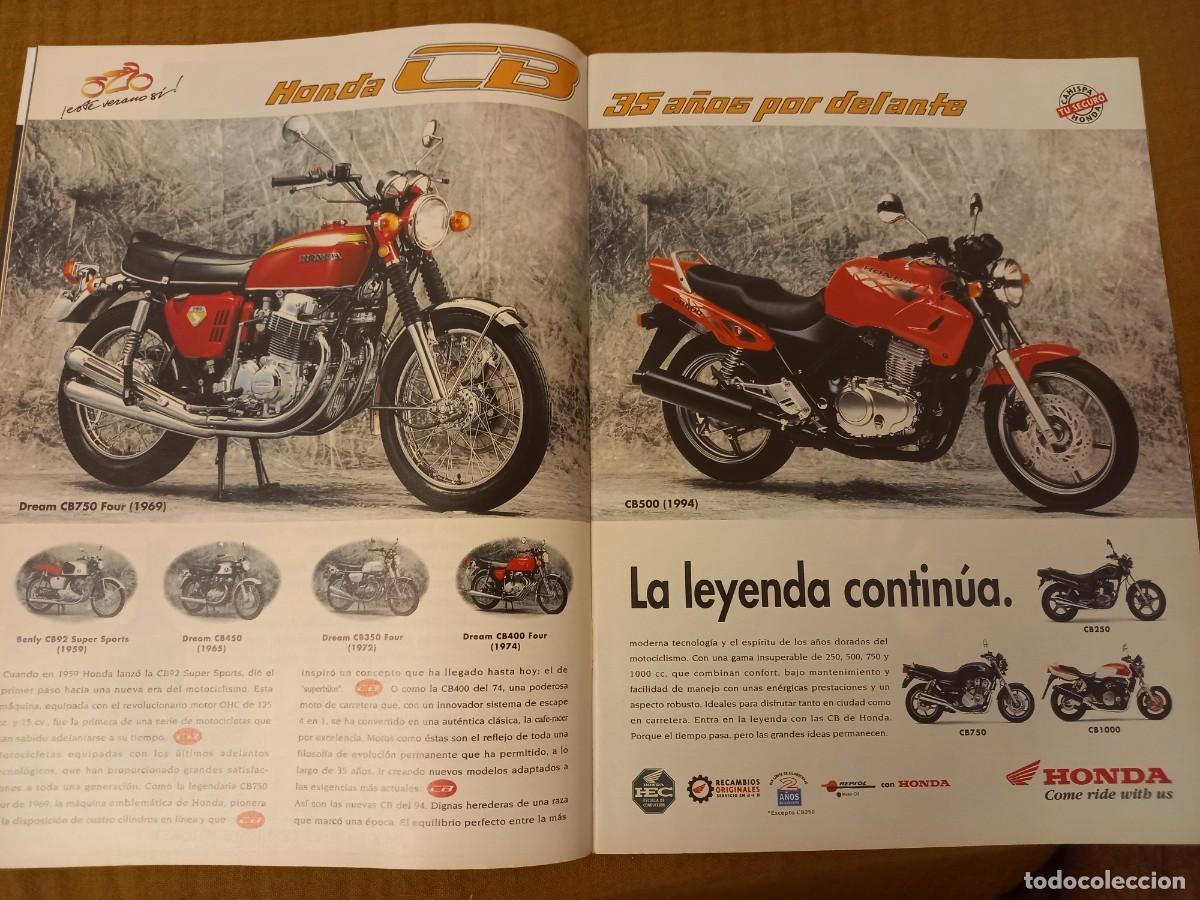 Coleccionismo de Revistas y Peri&oacute;dicos: PUBLICIDAD. ANUNCIO DE MOTO HONDA CB, LA LEYENDA CONTINUA. DOBLE PAGINA . EXTRA&Iacute;DO DE REVISTA 1994