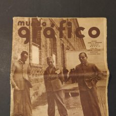 Coleccionismo de Revistas y Periódicos: MUNDO GRAFICO-AÑO 1935-LLUIS COMPANYS Y EX CONSEJEROS EN LA CARCEL-CATALUNYA-VER FOTOS-(K-11.074)