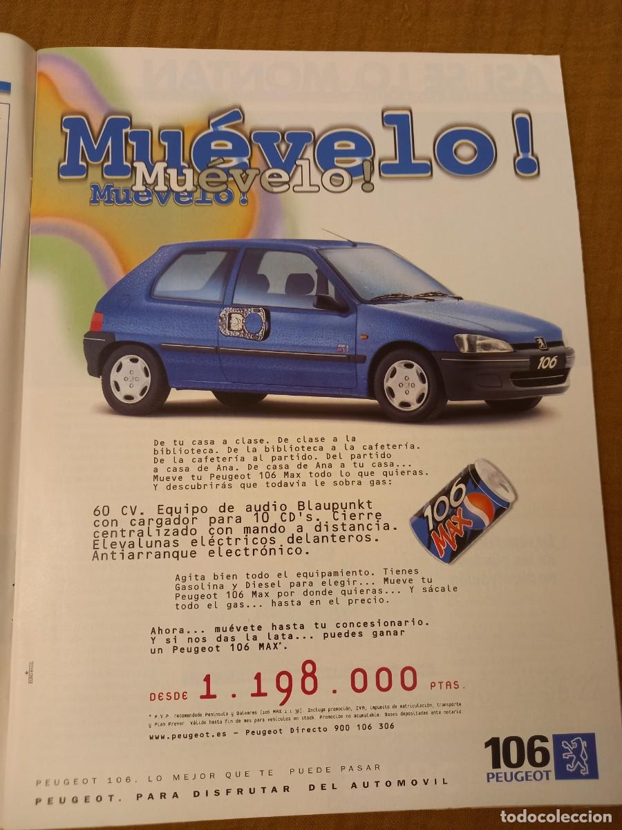 Coleccionismo de Revistas y Peri&oacute;dicos: PUBLICIDAD. ANUNCIO DE PEUGEOT 106. EXTRA&Iacute;DO DE REVISTA 1998