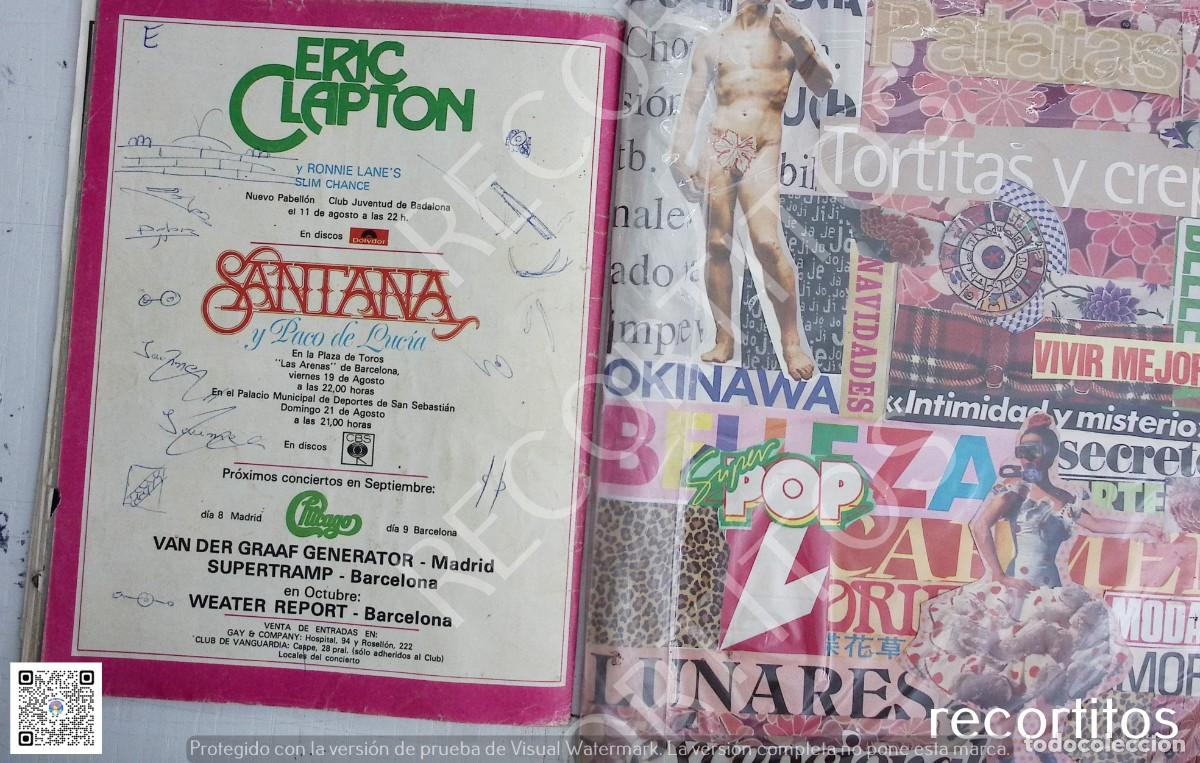 Coleccionismo de Revistas y Peri&oacute;dicos: PACO DE LUCIA SANTANA ERIC CLAPTON TIENE FIRMAS A BOLI