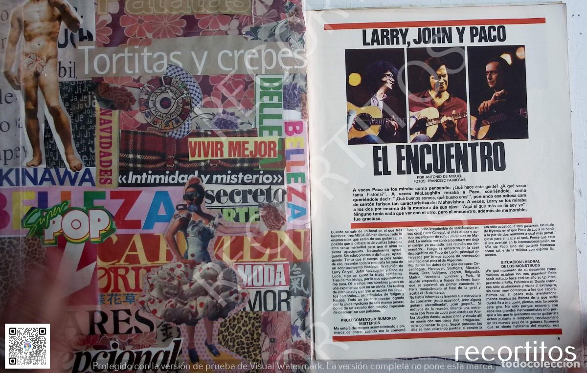 Coleccionismo de revistas y peri&oacute;dicos: PACO DE LUCIA LARRY CORYELL JOHN MCLAUGHLIN