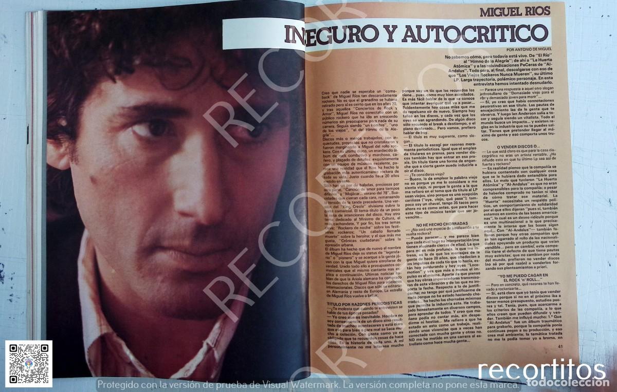 Coleccionismo de Revistas y Peri&oacute;dicos: MIGUEL RIOS