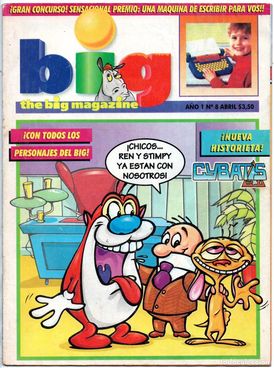 Coleccionismo de revistas y peri&oacute;dicos: Revista The Big Magazine No. 8 Abril 1995 Argentina Big Channel Ren Y Stimpy Cybats 21 Batman Disney