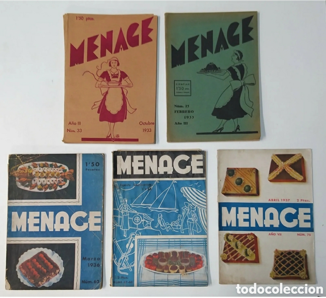 Coleccionismo de revistas y peri&oacute;dicos: MENAGE. Revista. CINCO n&uacute;meros 1933, 36-37