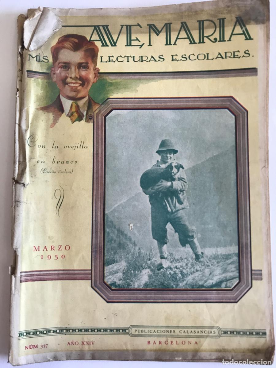 Collectionnisme de Revues et Journaux: REVISTA. Ave Mar&iacute;a. Lecturas para juventud. 1930. El Cairo. Bar&ccedil;a, Bilbao, Sabadell, Caldes futbol