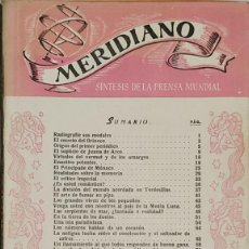 Coleccionismo de Revistas y Periódicos: REVISTA MERIDIANO - NOVIEMBRE DE 1944: ORINOCO - JUANA DE ARCO - FUMAR EN PIPA - ORACULO DE DELFOS