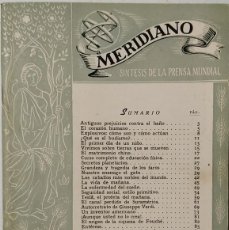 Coleccionismo de Revistas y Periódicos: REVISTA MERIDIANO - AGOSTO 1945 : EL CORAZON - EXPLOSIVOS - BUDISMO - MATRIMONIO CHINO - VERDI