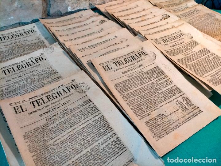 Coleccionismo de revistas y peri&oacute;dicos: El tel&eacute;grafo a&ntilde;o XI 1870 n&ordm; 132-145 147-151 lote diario de avisos noticias y decretos de Barcelona