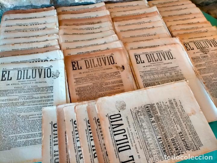 Coleccionismo de revistas y peri&oacute;dicos: El Diluvio a&ntilde;o 1882 n&ordm;2 al n&ordm;28 lote diario pol&iacute;tico de avisos noticias y decretos de Barcelona