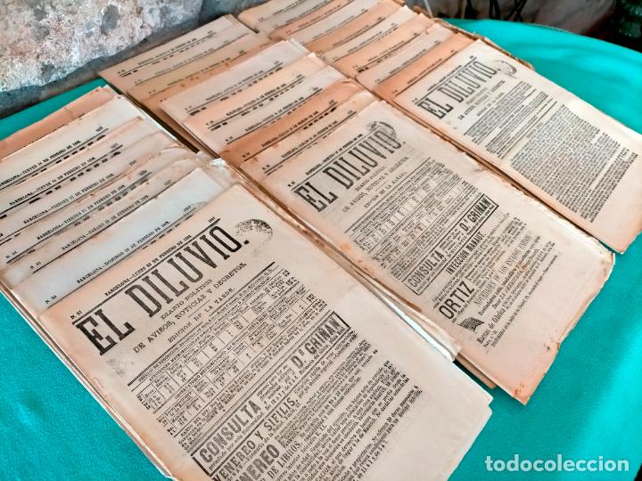 Coleccionismo de Revistas y Peri&oacute;dicos: El Diluvio a&ntilde;o 1882 n&ordm;46 al n&ordm;63 lote diario pol&iacute;tico de avisos noticias y decretos de Barcelona