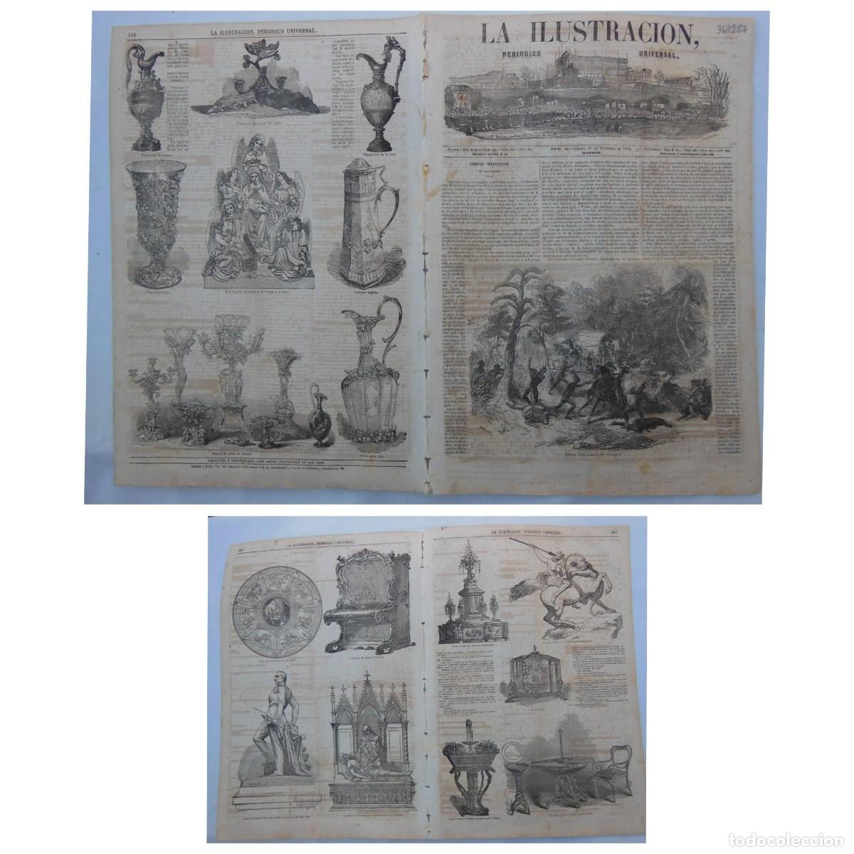 Colecionismo de Revistas e Jornais: ANTIGUO PERI&Oacute;DICO: LA ILUSTRACI&Oacute;N, PERI&Oacute;DICO UNIVERSAL. 29 DE NOVIEMBRE DE 1851. Palacio de Cristal.
