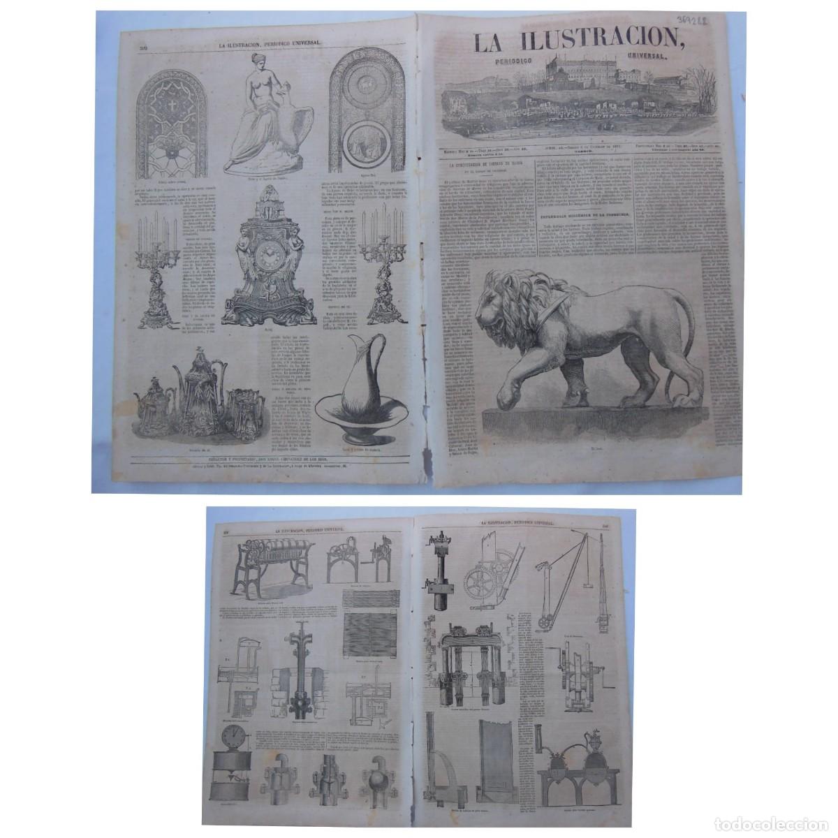 Colecionismo de Revistas e Jornais: ANTIGUO PERI&Oacute;DICO: LA ILUSTRACI&Oacute;N, PERI&Oacute;DICO UNIVERSAL. 6 DE DICIEMBRE DE 1851. Palacio de Cristal.