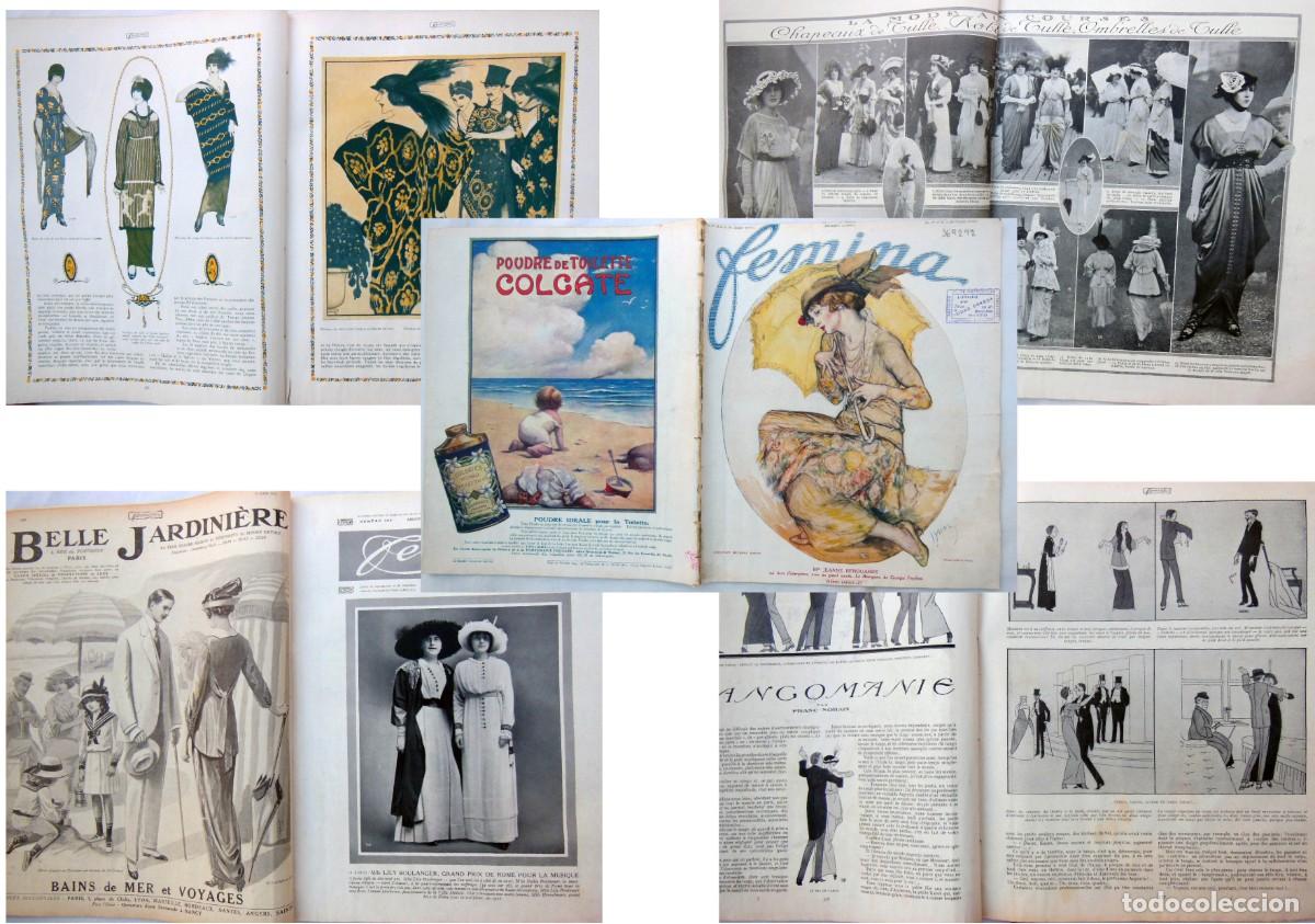 Colecionismo de Revistas e Jornais: OLD MAGAZINE/REVISTA FRANCESA FEMINA. 15 DE JULIO DE 1913. N&ordm; 300. Georges Feydeau.