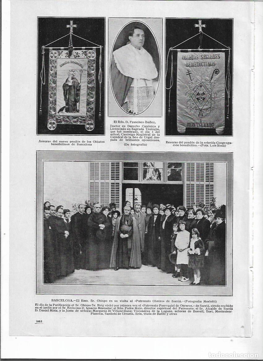Sammeln von Zeitschriften und Zeitungen: A&Ntilde;O 1916 RECORTE PRENSA BARCELONA VISITA DEL OBISPO DR REIG AL PATRONATO OBRERO DE SARRIA