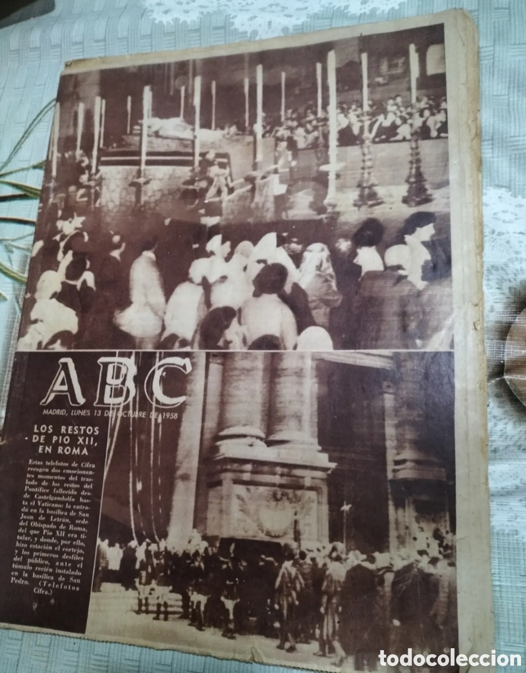 Coleccionismo de Revistas y Peri&oacute;dicos: Peri&oacute;dico ABC del a&ntilde;o 1958.
