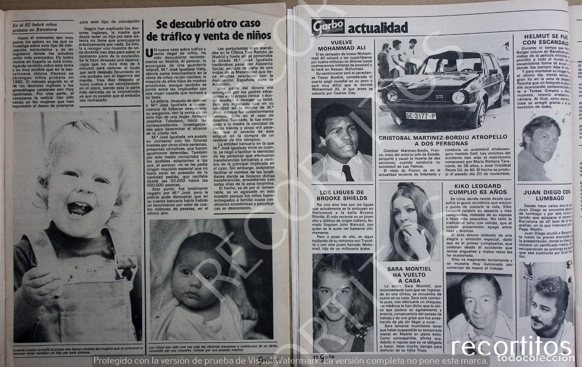 Coleccionismo de Revistas y Peri&oacute;dicos: SARA MONTIEL BROOKE SHIELDS HELMUT BERGER MOHAMMAD ALI KIKO LEDGARD JUAN DIEGO