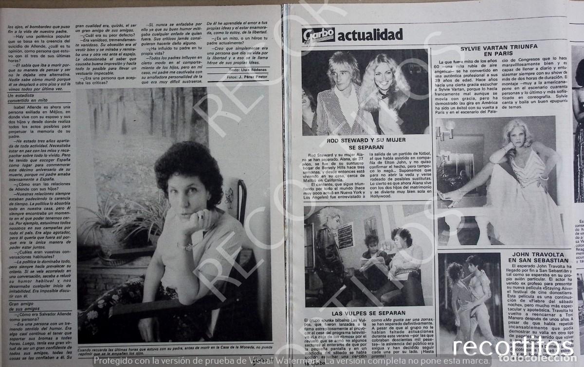 Coleccionismo de Revistas y Peri&oacute;dicos: silvie vartan JOHN TRAVOLTA LAS VULPES ROD STEWART