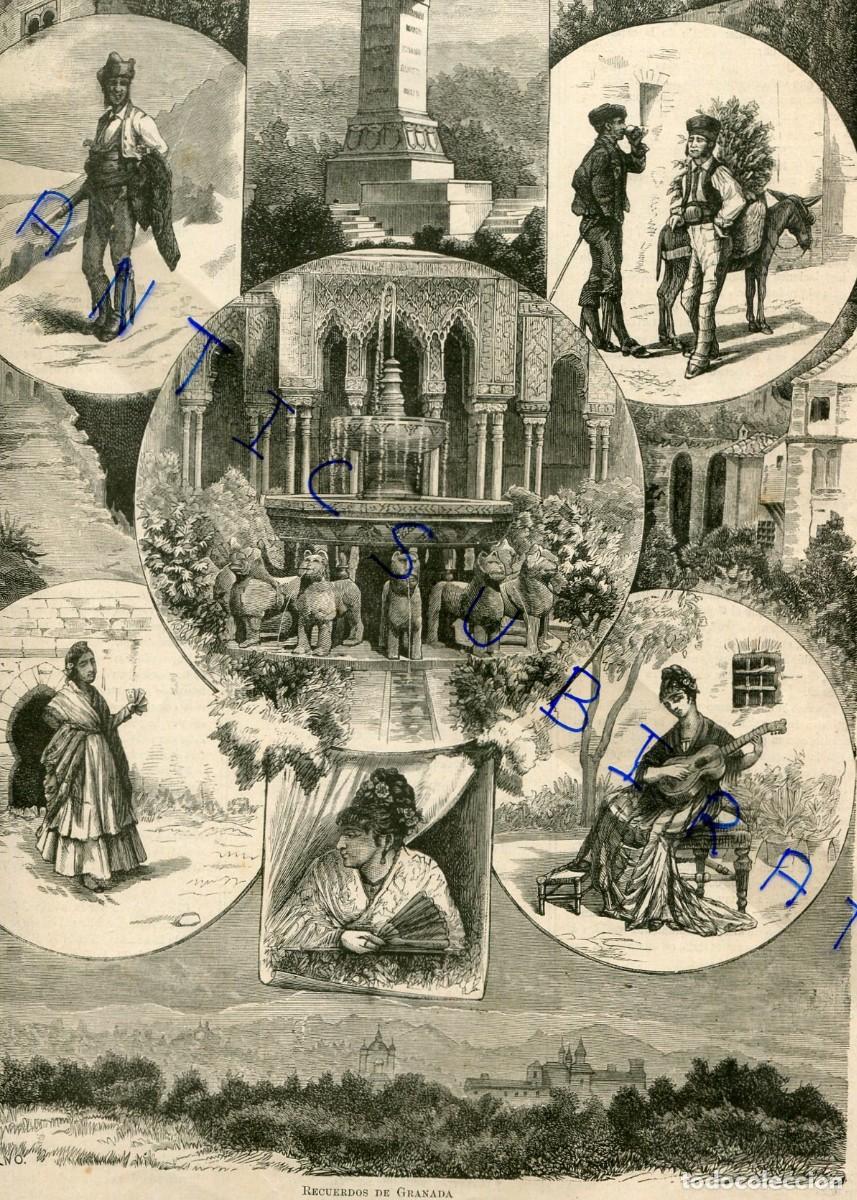 Collezionismo di Riviste e Giornali: REVISTA A&Ntilde;O 1888 GITANOS GITANAS DE GRANADA BATURRO VESTIDO TIPICO CON GUITARRA ROSS