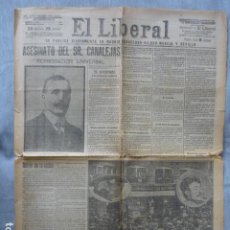 Collezionismo di Riviste e Giornali: PERIODICO EL LIBERAL 13 NOVIEMBRE DE 1912 ASESINATO DE CANALEJAS