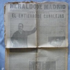 Collezionismo di Riviste e Giornali: PERIODICO HERALDO DE MADRID 13 NOVIEMBRE DE 1912 ASESINATO DE CANALEJAS