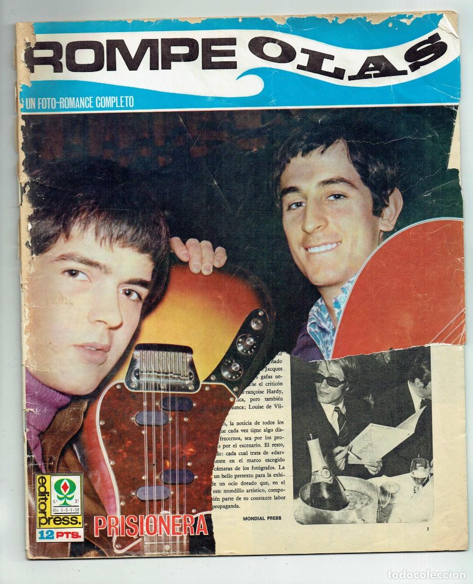 Coleccionismo de Revistas y Peri&oacute;dicos: FOTONOVELA. ROMPE OLAS. n&ordm; 31. JUAN & JUNIOR/ EUROVISI&Oacute;N: MASSIEL /SONNY & CHER/MELINA MERCURI. 1967