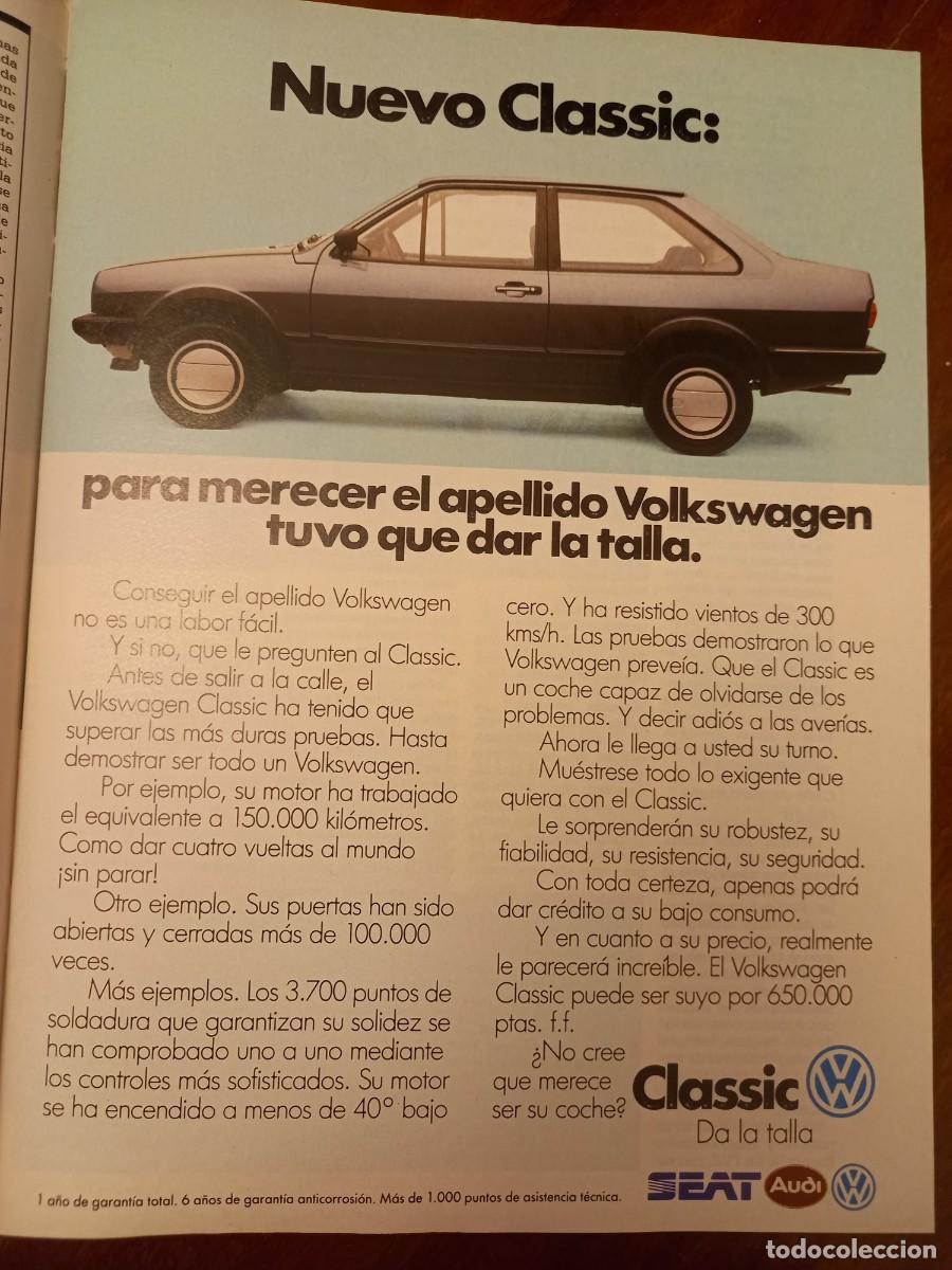 Coleccionismo de revistas y peri&oacute;dicos: PUBLICIDAD. ANUNCIO DE NUEVO SEAT CLASSIC. EXTRA&Iacute;DO DE REVISTA 1985