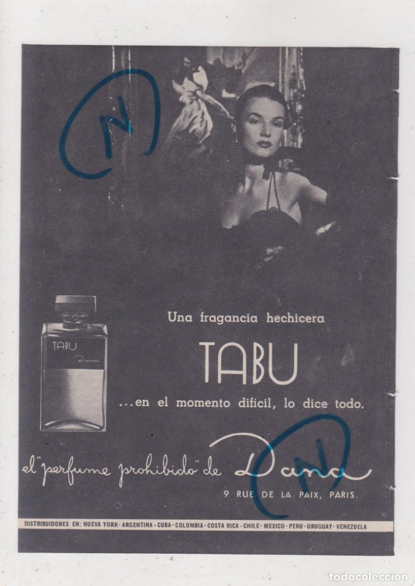 Sammeln von Zeitschriften und Zeitungen: PUBLICIDAD 1947. ANUNCIO TABU. EL PERFUME PROHIBIDO DE DANA (PARIS)