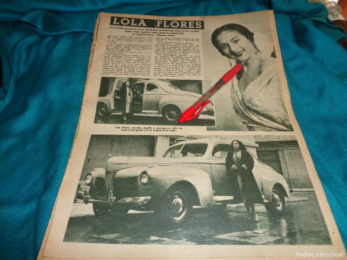 Coleccionismo de revistas y peri&oacute;dicos: RECORTE : REPORTAJE LOLA FLORES. PRIMER PLANO, MARZO 1951
