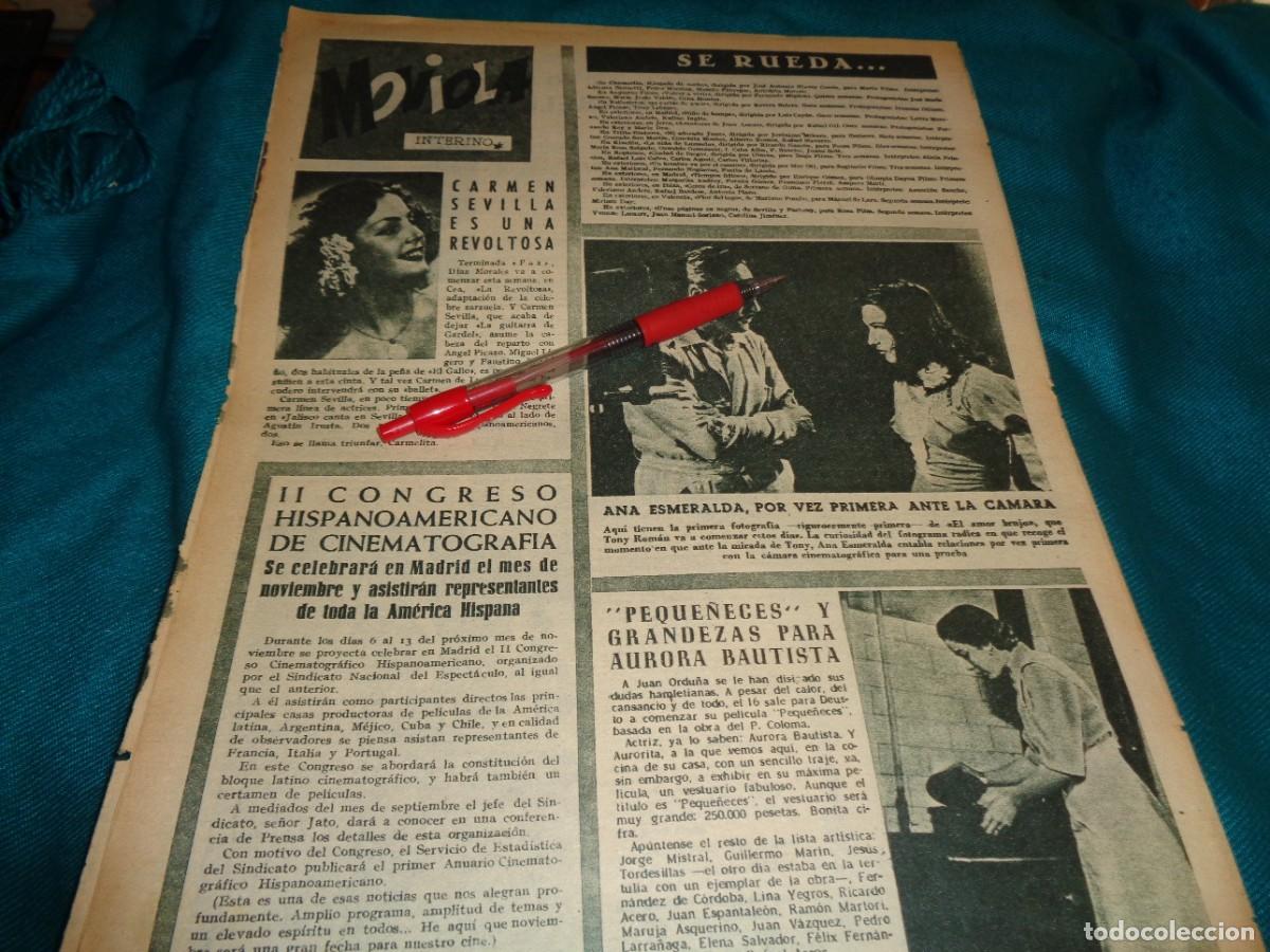 Coleccionismo de Revistas y Peri&oacute;dicos: RECORTE : CARMEN SEVILLA. ANA ESMERALDA. PRIMER PLANO, AGTO 1949