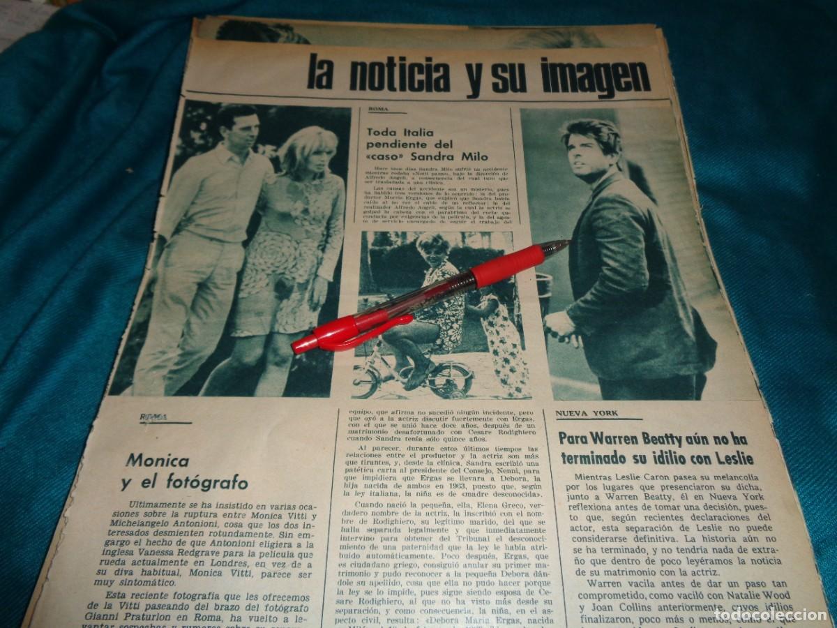Collectionnisme de Revues et Journaux: RECORTE : MONICA VITTI. SANDRA MILO. WARREN BEATTY. FOTOGRAMAS, OCTBRE 1966