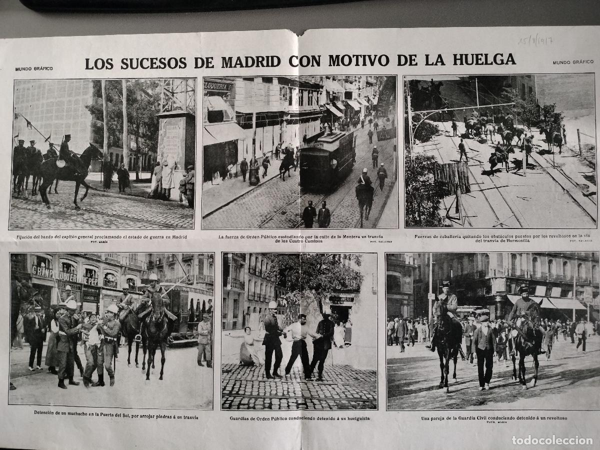 Coleccionismo de Revistas y Peri&oacute;dicos: HOJA DE REVISTA - LOS SUCESOS DE MADRID CON MOTIVO DE LA HUELGA - 1917