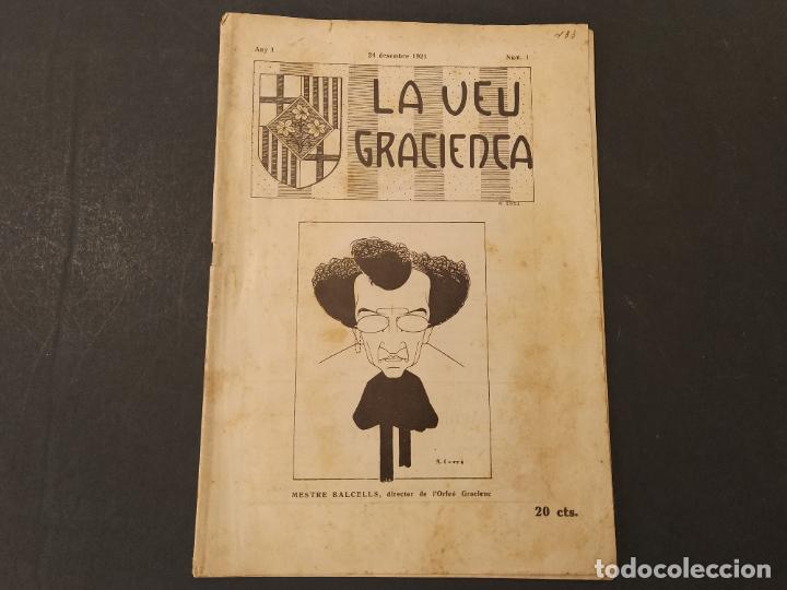 Collezionismo di Riviste e Giornali: LA VEU GRACIENCA - NUMERO 1 ANY 1921 - REVISTA ANTIGA - VEURE FOTOS -(V-24.705)