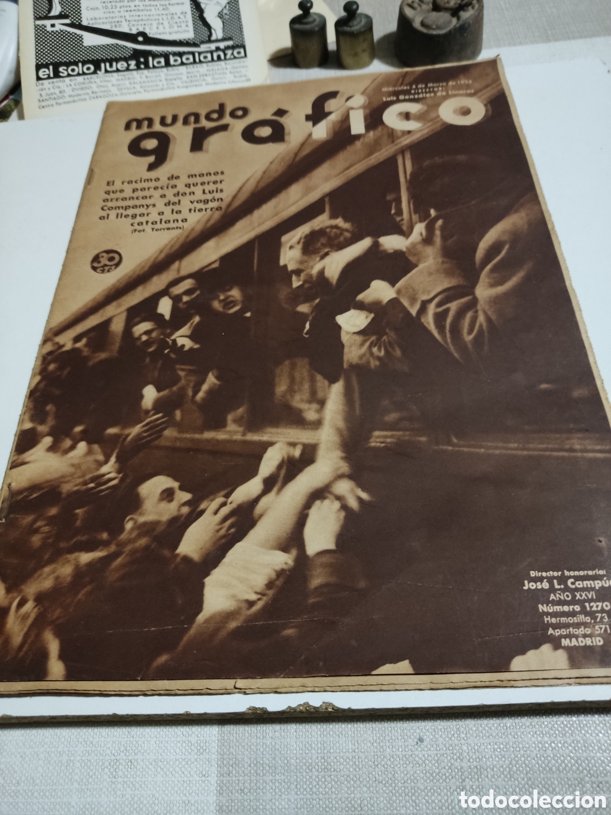 Coleccionismo de Revistas y Peri&oacute;dicos: Revista mundo gr&aacute;fico Luis companys