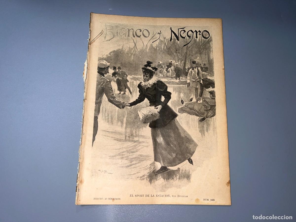 Collezionismo di Riviste e Giornali: BLANCO Y NEGRO. N&ordm; 195. A&Ntilde;O 1895. LA NIEVE EN REINOSA. VIAJE REP&Uacute;BLICA ARGENTINA EN SIGLO XXI.LEER
