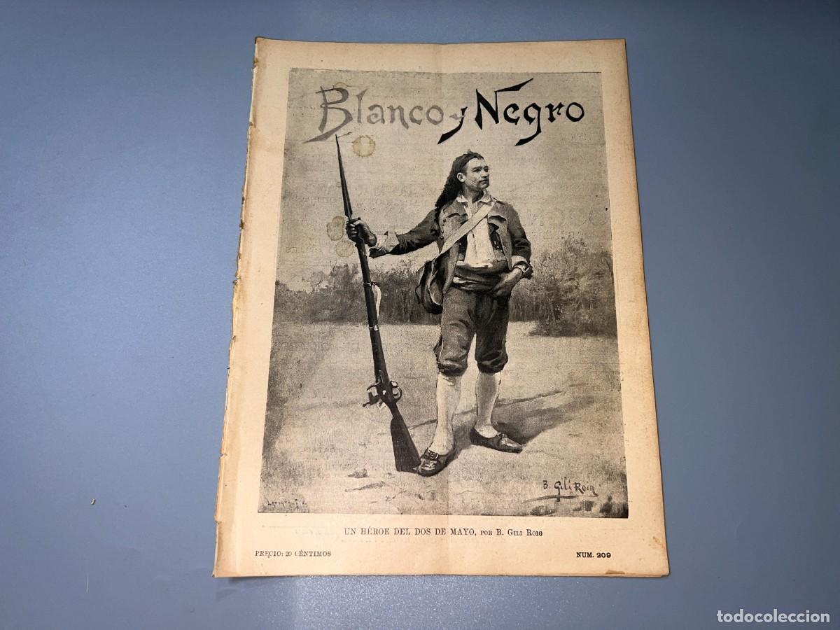 Collezionismo di Riviste e Giornali: BLANCO Y NEGRO. N&ordm; 209. A&Ntilde;O 1895. DESPU&Eacute;S PROCLAMACI&Oacute;N DE LA PAZ.CAD&Aacute;VERES DE DAOIZ Y VELARDE.LEER