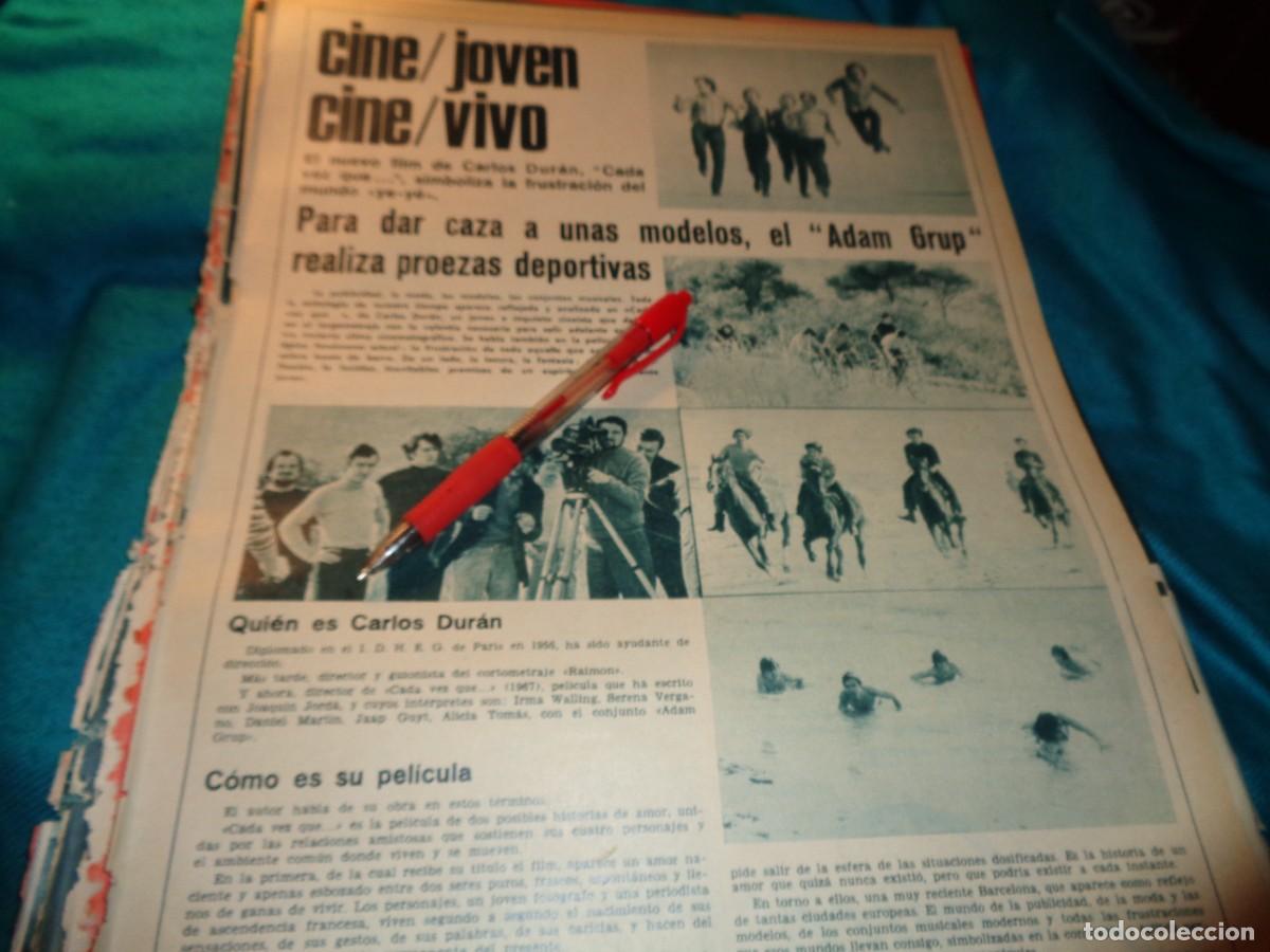 Collection Magazines and Newspapers: RECORTE : PELICULA : CADA VEZ QUE ... DE CARLOS DURAN. FOTOGRAMAS, FBRO 1967