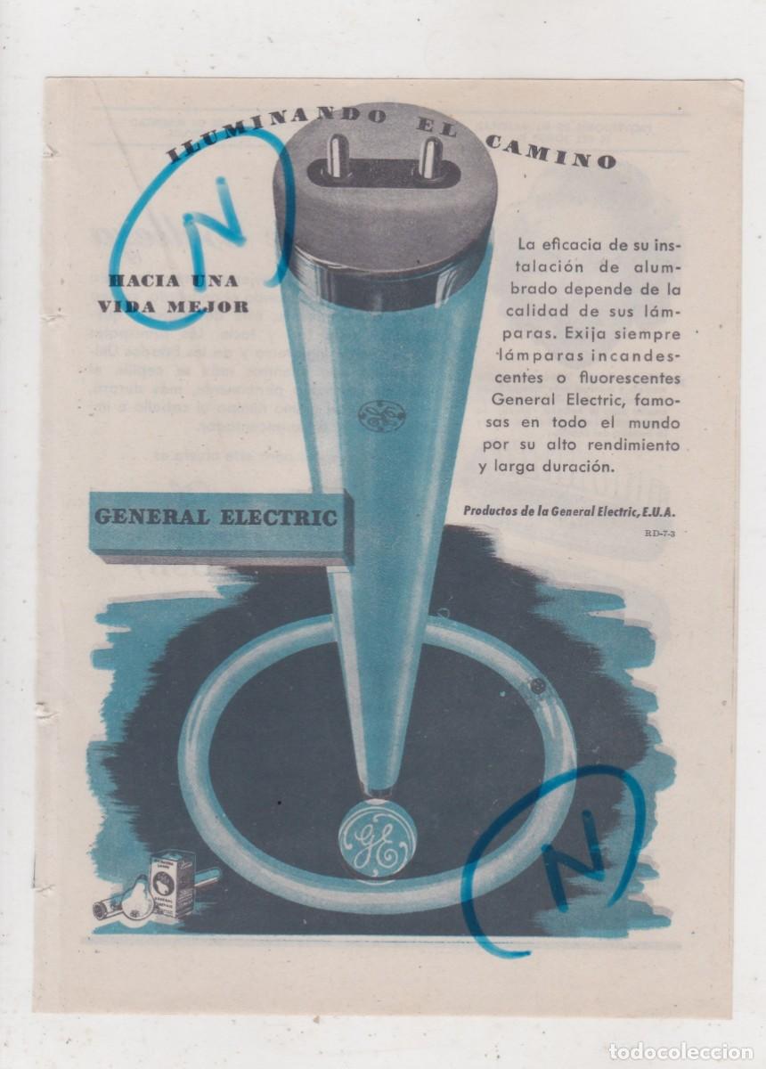 Sammeln von Zeitschriften und Zeitungen: PUBLICIDAD 1947. ANUNCIO GENERAL ELECTRIC + ALLURE. CEPILLO PARA LA CABEZA PERFUMADO(REEVERSO)