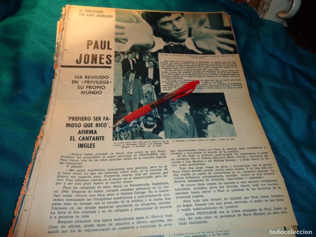 Collezionismo di Riviste e Giornali: RECORTE : EL CANTANTE INGLES PAUL JONES. FOTOGRAMAS, JUNIO 1967