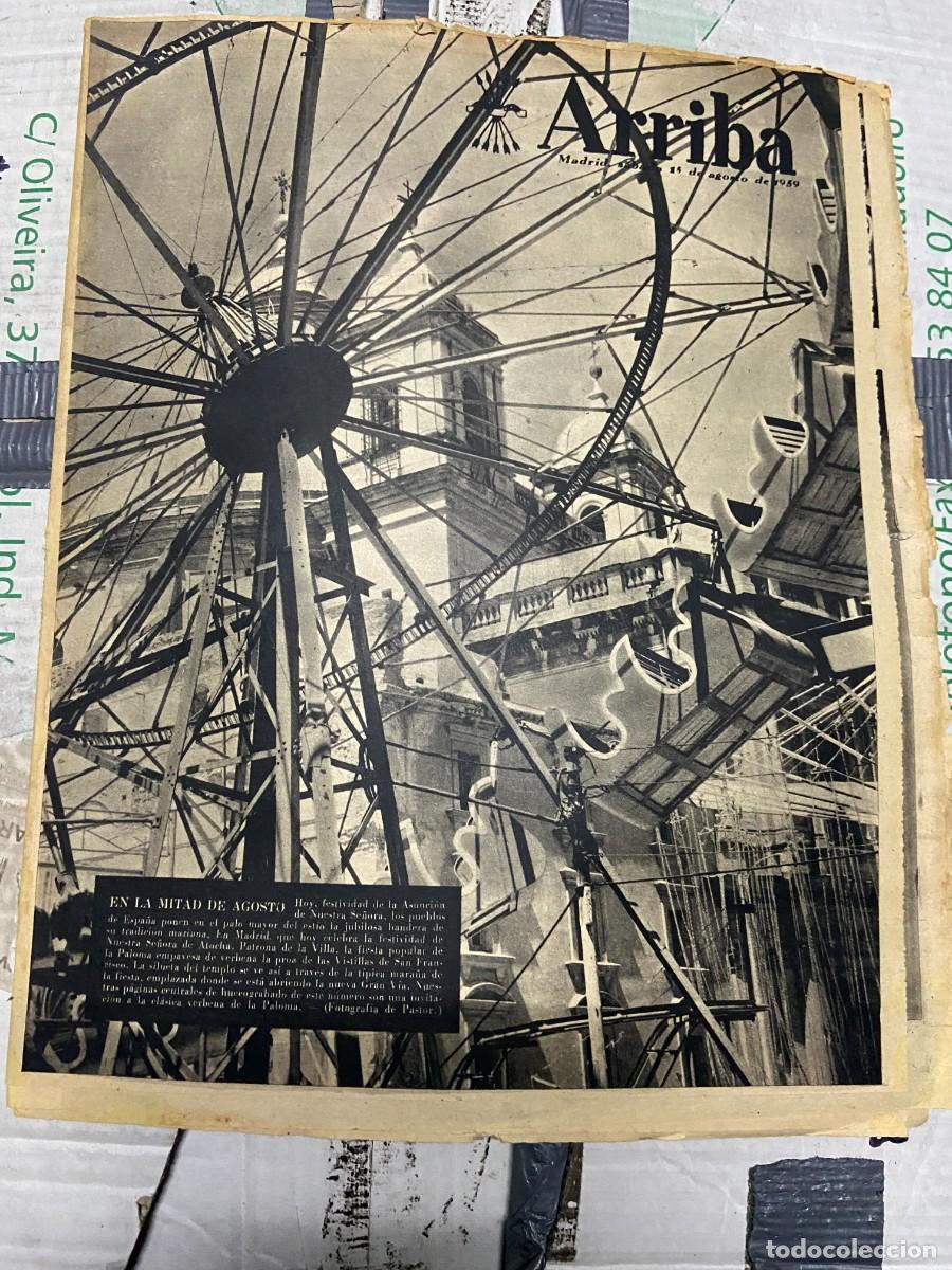 Sammeln von Zeitschriften und Zeitungen: ARRIBA (15-8-1959) ROMERIA ASUNCION SELWYN LLOYD FIESTA EN EL BARRIO DE LA PALOMA MALORCA NEWCATLE