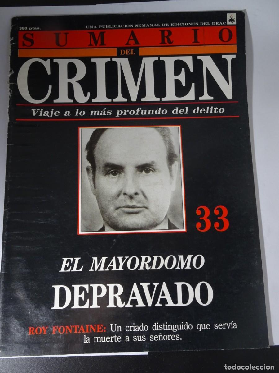 Coleccionismo de revistas y peri&oacute;dicos: REVISTA SUMARIO DEL CRIMEN N&ordm;33, VER FOTOS Y ESTADO