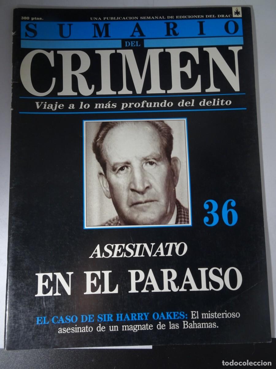Coleccionismo de revistas y peri&oacute;dicos: REVISTA SUMARIO DEL CRIMEN N&ordm;36, VER FOTOS Y ESTADO