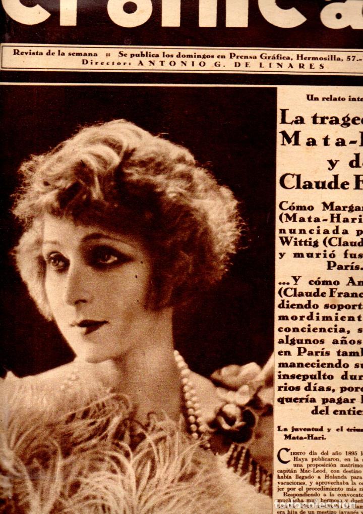 Coleccionismo de Revistas y Peri&oacute;dicos: REVISTA CRONICA 31 MAYO 1931 -MATA HARI