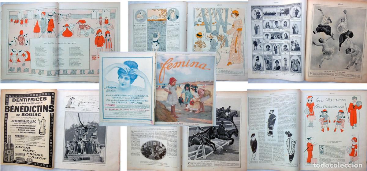 Colecionismo de Revistas e Jornais: REVISTA FRANCESA FEMINA. 15 DE AGOSTO DE 1913. N&ordm; 302. Paul Michel Dupuy. Bruno Ruby.