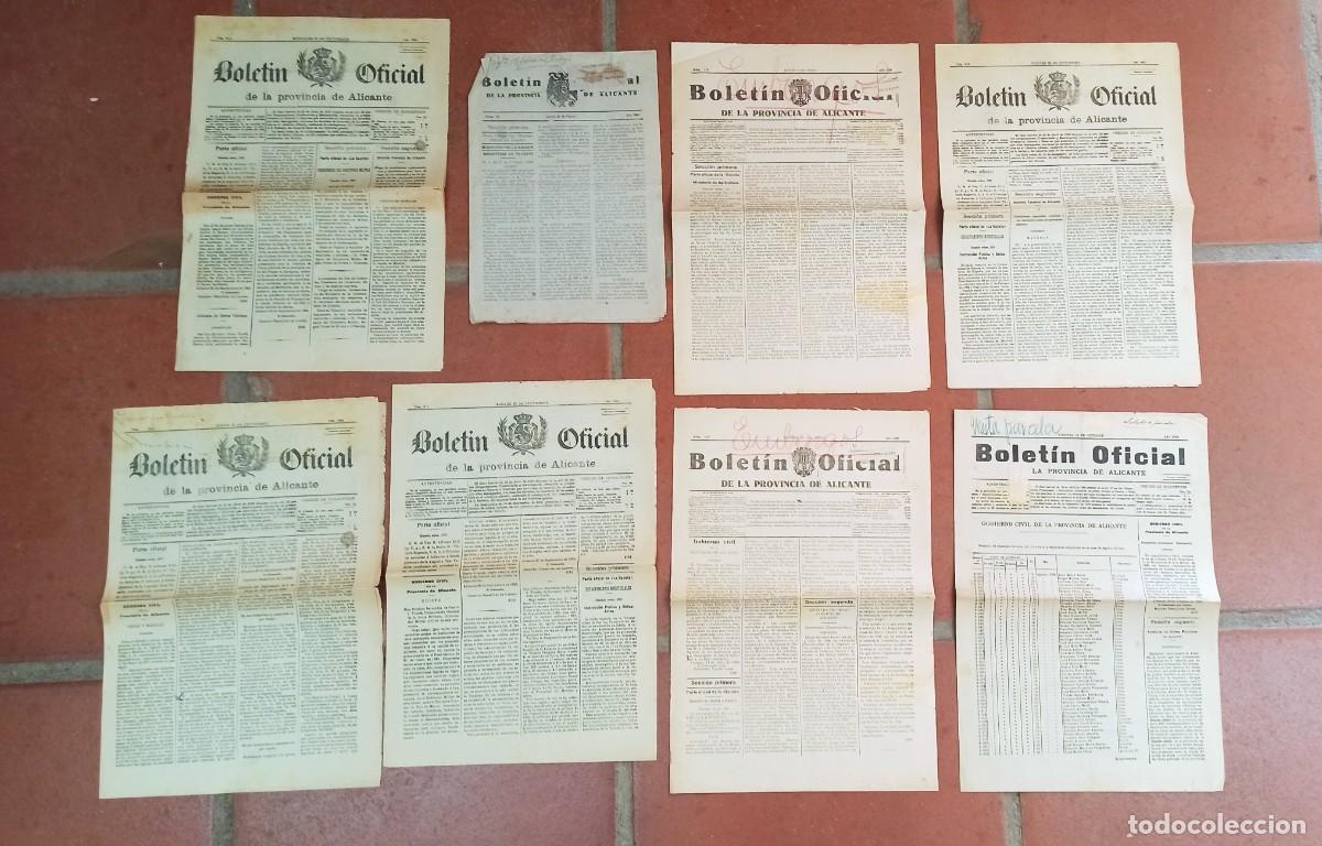 Collection Magazines and Newspapers: Antiguo lote de diarios Boletin Oficial de Alicante, de 1923, 1932, 1936, 1940.