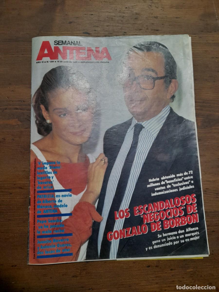 Coleccionismo de revistas y peri&oacute;dicos: Revista Antena semanal 234 Gonzalo de borbon Isabel Pisano Mike Hammer Patrizia Pellegrino