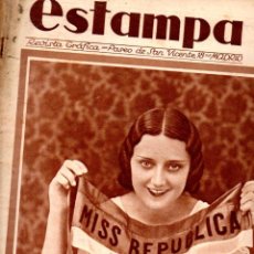 Coleccionismo de Revistas y Periódicos: REVISTA ESTAMPA 30 MAYO 1931 - MISS REPÚBLICA