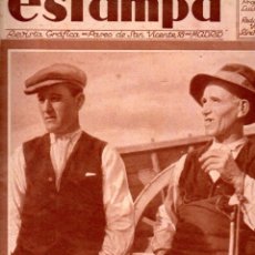 Coleccionismo de Revistas y Periódicos: REVISTA ESTAMPA 28 ENERO 1933 - CAMPESINOS EXTREMEÑOS INVADEN LA TIERRA