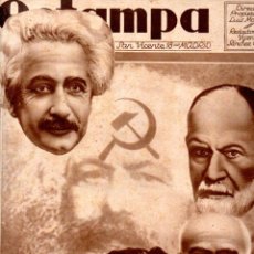 Coleccionismo de Revistas y Periódicos: REVISTA ESTAMPA 15 ABRIL 1933 - JUDÍOS EN EUROPA - EINSTEIN, TROTSKY, FREUD...