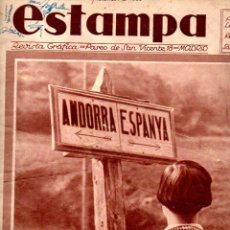 Coleccionismo de Revistas y Periódicos: REVISTA ESTAMPA 9 SEPTIEMBRE 1933 - PRIMERAS ELECCIONES EN ANDORRA